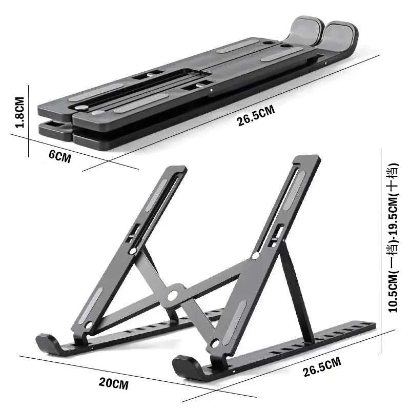 Suporte dobrável ajustável portátil para notebooks e macbooks