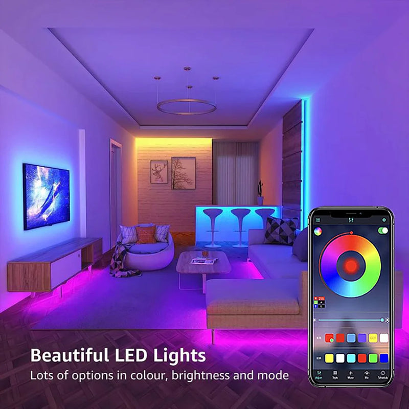 Wifi led luz de tira vida inteligente lâmpada luz flexível usb suporte alexa e google